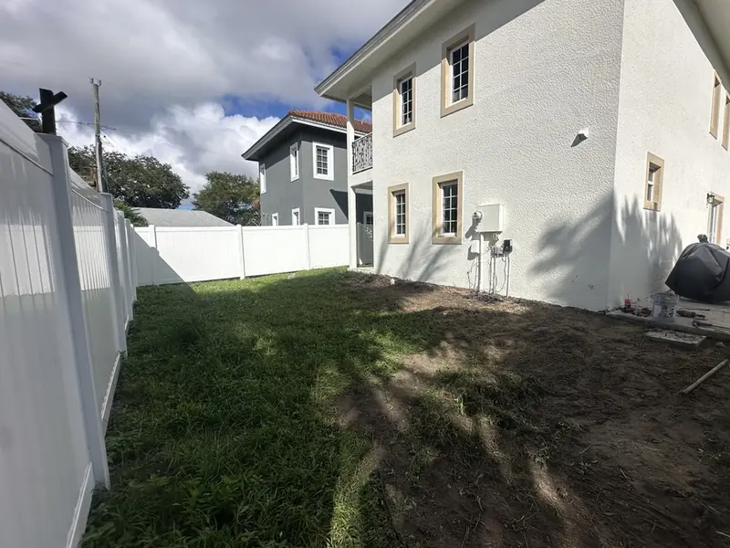 During: grading and prep at the Pink House in Bonita Springs FL
