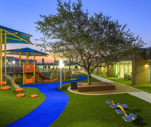 Turf play area by Creative Grounds for a Pinecrest family home